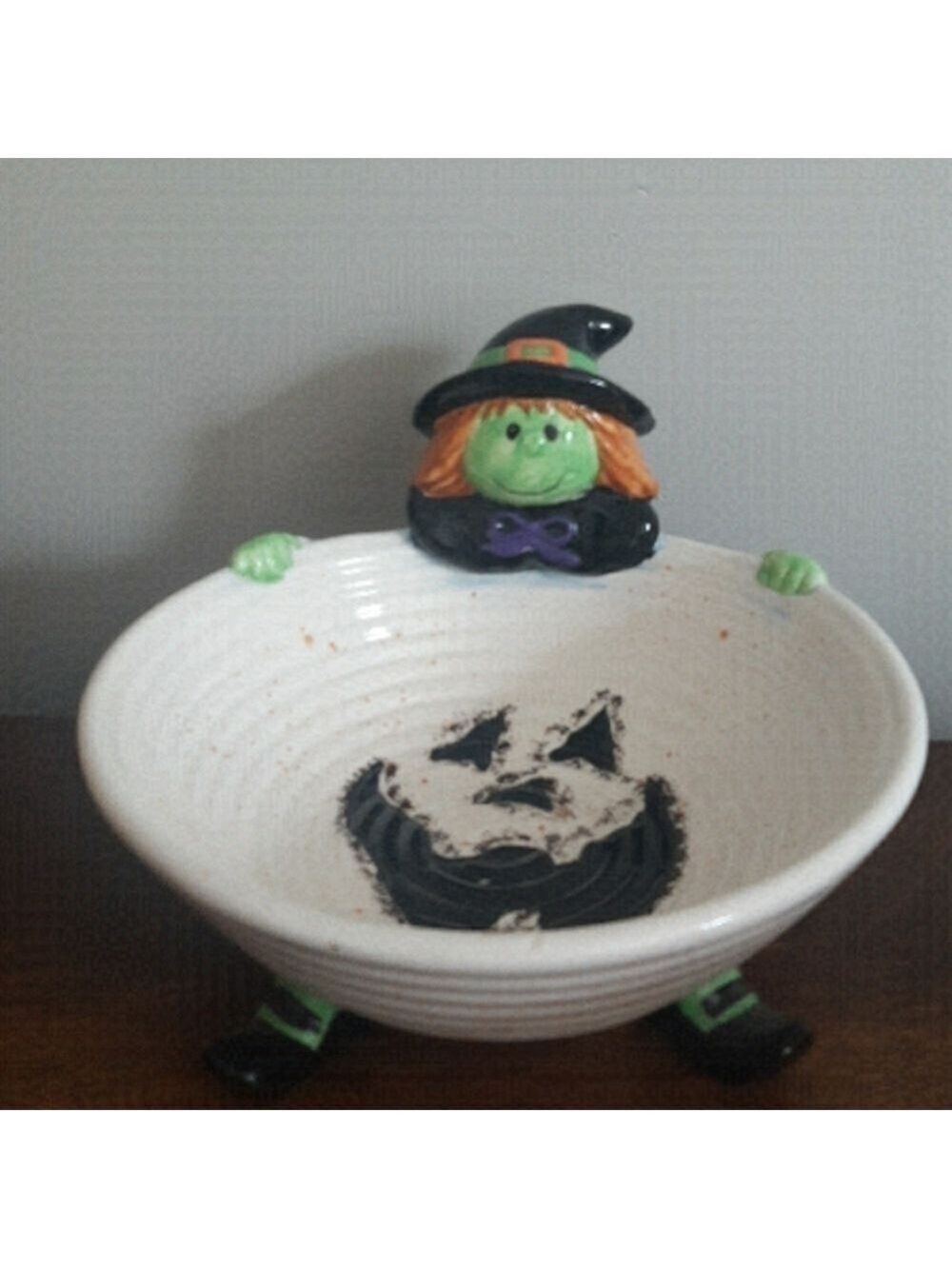 Nantucket The Good Witch ceramic Candy Dish bowl Halloween holiday fun server